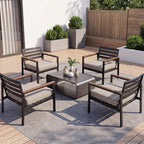 4Pcs Patio Cushion Covers Stretch Outdoor Furniture Protector Slipcovers | - Image 6