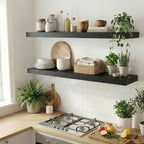 Dreamland 48 inch Floating Shelves, Rustic Wood Floating Wall Shelf - Image 2