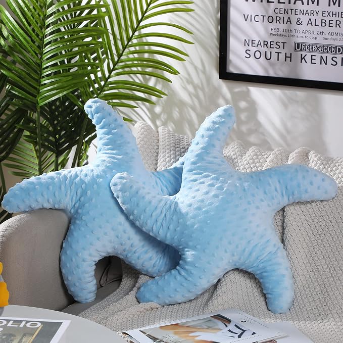 Fumete Starfish Pillow Beach Starfish Shaped Throw Pillows 20'' Star Fish by Fumete