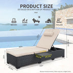 WAROOM Outdoor Chaise Lounge Chairs - Image 2