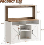 IRONCK 58" Farmhouse Coffee Bar Cabinet - Image 2