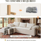 106" Cloud Sectional Boneless Couches - Image 5