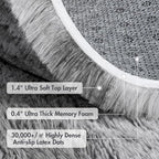 4x6 Ft Shag Rugs for Bedroom Living Room, Tie-Dyed Ultra Soft Fluffy Furry Area - Image 8