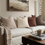 MIULEE Chenille Textured Throw Pillow Covers Oatmeal 18x18 Set of 2 | Slubby - Image 6