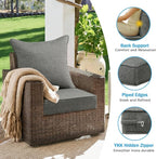 Sunbrella Outdoor Deep Seat & Back Cushion Set, 24 x 24 Inch Water Repellent - Image 6
