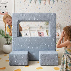 MeMoreCool Dinosaur Glow Foam Kids Play Couch Set, Machine-Washable Cover - Image 2