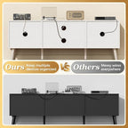 SUPERJARE TV Stand for 55 Inch TV, Entertainment Center - Image 5