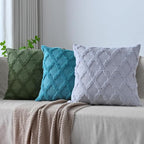 Set of 2 Soft Moroccan Throw Pillow Covers 24x24 Inch Plush Boho Decorative - Image 5