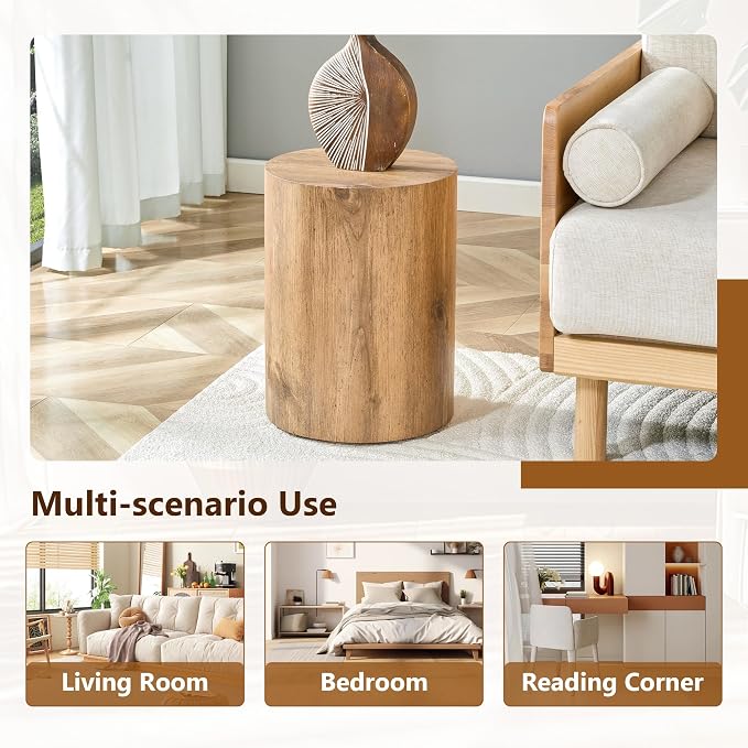 11.8'' Boho Cylinder Side Table - Image 7