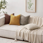 MIULEE Dercorative Lumbar Throw Pillow Covers 12x20 Red Brown 2 Pack | Modern - Image 7