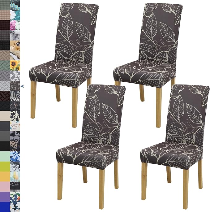 BIETYONE Stretch Dining Chair Covers Set of 4, Soft Removable Washable Kitchen by BIETYONE