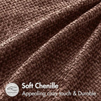 MIULEE Decorative Couch Throw Pillow Covers 18x18 in Red Brown 2 Pack | Modern - Image 3