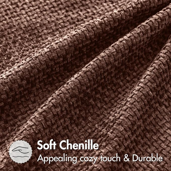 MIULEE Decorative Couch Throw Pillow Covers 20x20 in Red Brown 2 Pack | Modern - Image 3