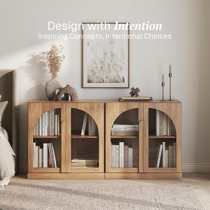 BELLEZE Set of 2 Modern Sideboard Buffet Cabinets - Image 3