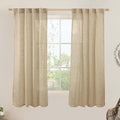 Linen Curtains 60 Inch Length 2 Panels, Light Filtering Sheer Panels | Semi by LAMIT