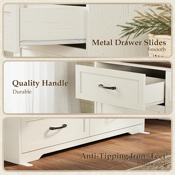 AODK Farmhouse 7 Drawer Dresser - Image 5