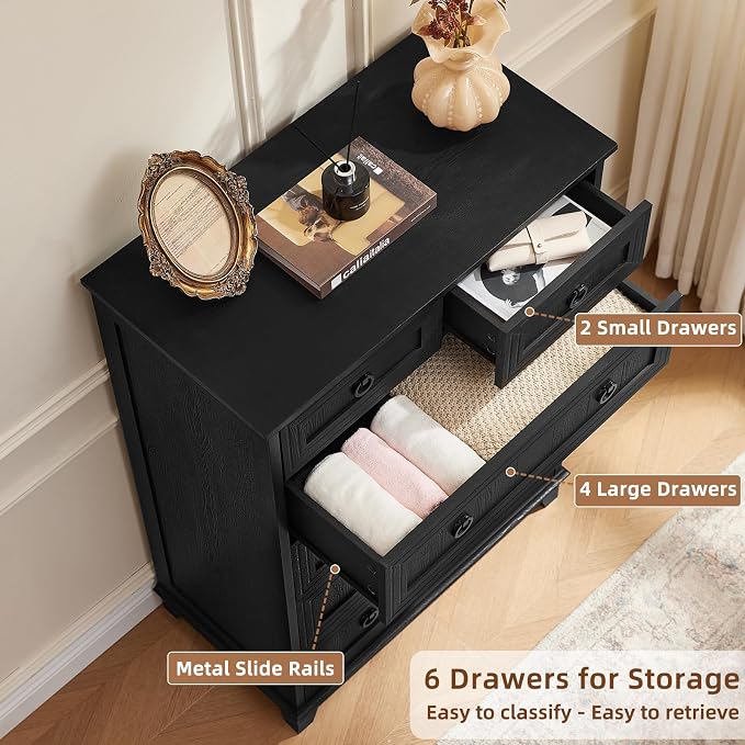 Joaxswe Farmhouse 6 Drawer Dresser - Image 7