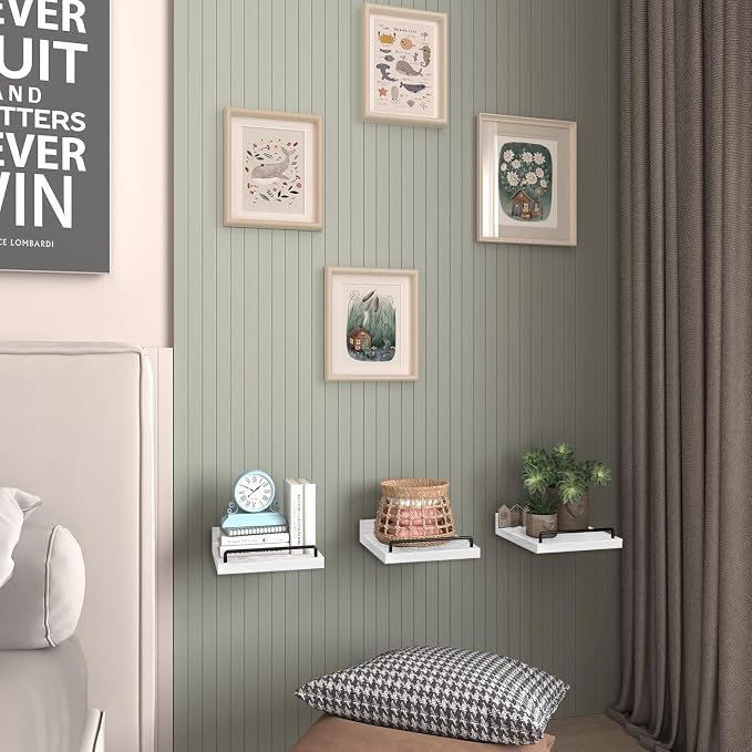 RYOFOBETTO Small Floating Shelf, 6 X 6 Inches Farmhouse Wall Shelves - Image 5