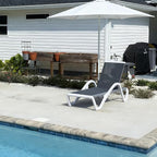 PURPLE LEAF Patio Chaise Lounge Chair Outdoor Plastic Textilene Sun Bathing - Image 9