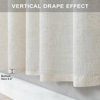 Pitalk Natural Linen Curtains 38 Inch Wide - Image 7