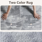 3x5 Tie-dye Light Grey Area Rug Washable Non-Slip Soft - Image 9