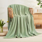 EMME Muslin Blankets for Adults Throw Blanket for Couch Breathable Gauze Soft - Image 2