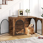Hzuaneri 39.4" Wooden Dog Crate Furniture, Indoor Dog Kennel Dogs Cage by Hzuaneri
