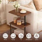 Faesun Swivel Side Table for Couch Arm, Adjustable C End Table for Recliner or - Image 2