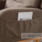 HCHAIRH Rocking Chair Nursery, Teddy Nursing Rocking Chairs, Upholstered - Image 6