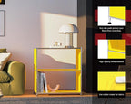 32-Inch 2-Tier Metal Bookcase, Open Shelf Storage Organizer - Image 5