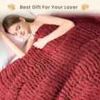 L'AGRATY Chunky Knit Throw Blanket - Image 7