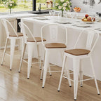 Andeworld Metal Bar Stools Set of 4, 24 inch Counter Height Barstools by Andeworld