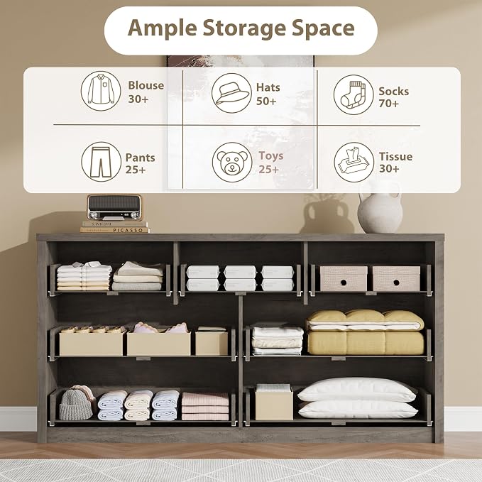 GarveeHome 7 Drawer Dresser for Bedroom, Wide Modern Chest of Drawers, Large - Image 5