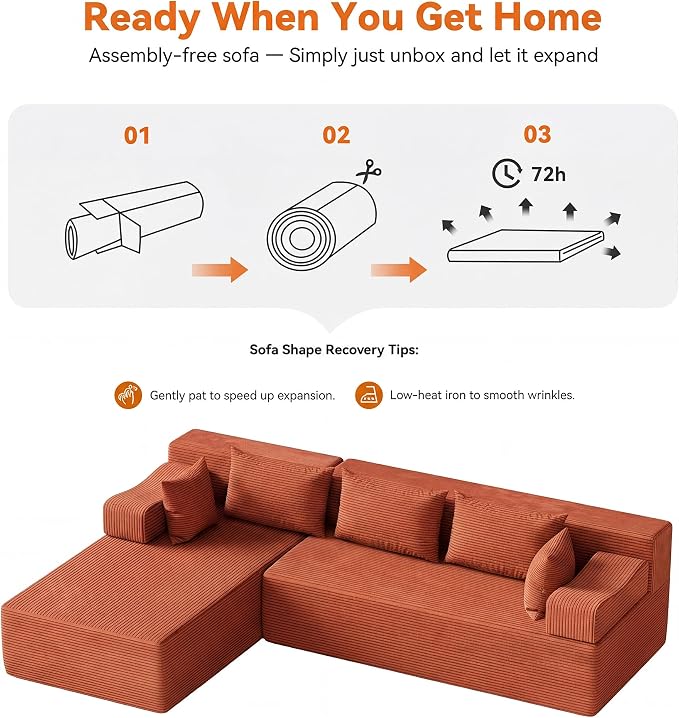 MONVANE 106" Cloud Sectional Couch - Image 7