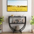 GILLAS 3 Tier Console Tables, Sofa Table Behind Couch Table, Industrial - Image 7