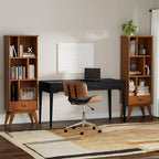 SIMPLIHOME Draper 22 inch Mid-Century Modern 6 Cubbie Bookcase - Image 2