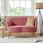 HULALA HOME Modern Velvet Loveseat Sofa by HULALAHOME