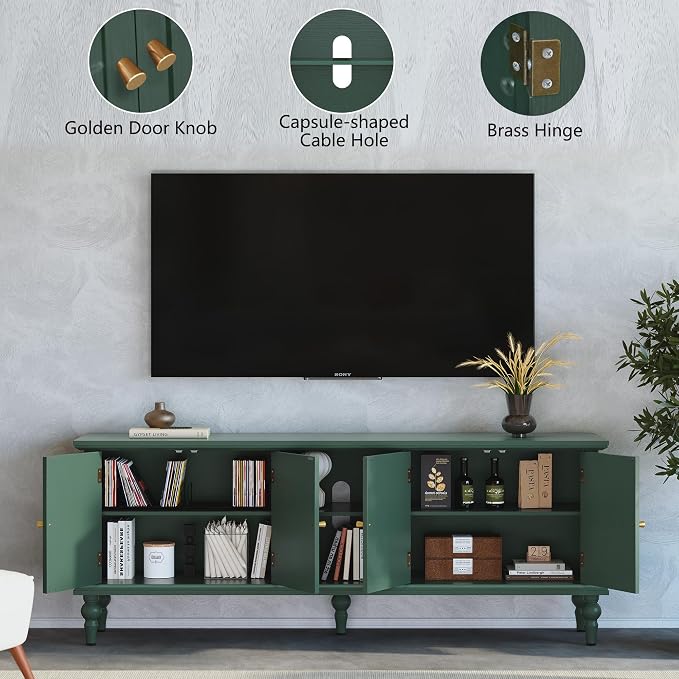 3More 67" Mid Century Modern TV Stand - Image 4