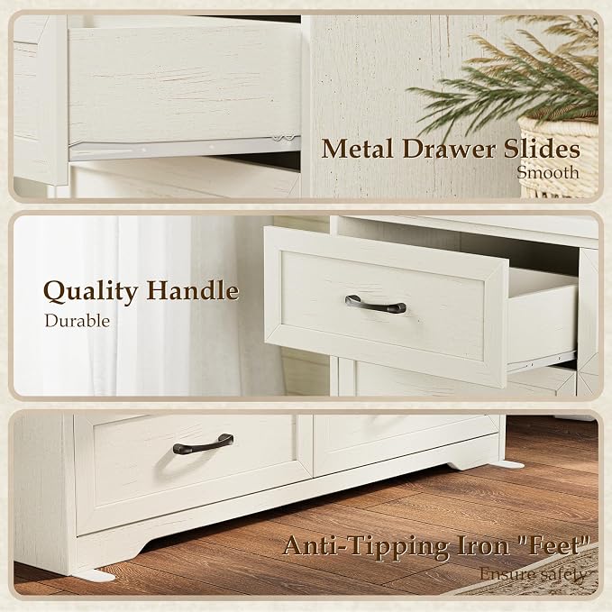 AODK Farmhouse 7 Drawer Dresser - Image 5