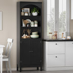 Bookshelf with Doors, Floor Standing Display Storage Cabinet - Image 9