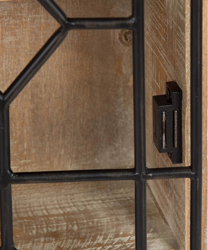 Kate and Laurel Megara Decorative Wooden Wall Hanging Curio Cabinet - Image 8
