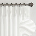 White Linen Curtains 92 Inches Long by PleatedDrapes