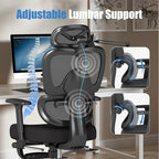 Ergonomic Office Chair with Footrest – Adjustable Lumbar Support, 3D Armrests & - Image 6