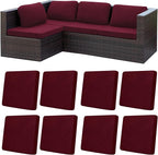 8Pcs Patio Cushion Covers, Outdoor Stretch Cushion Covers, Washable | Stretch by Unknown