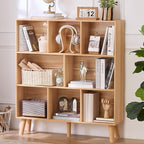 LEYAOYAO Wooden 8 Cube Book Shelf, Natural 3 Tier Bookshelf by LEYAOYAO-Findtheshiningpointofyourideallife%EF%BC%81