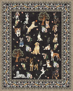 Black Area Rug 5x7 for Living Room Bedroom | Ultra-Thin;Boho Style; Non - Image 2