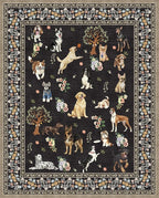 Black Floral Area Rug 9x12 for Living Room Bedroom | Low Pile; Non Slip;Machine by WelcometoBabovid