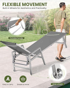 Patio Chaise Lounge Chair Outdoor Set of 2 - Image 5