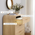Curved 5-Drawer Dresser for Bedroom, 45.59" Tall Modern Chest of Drawers - Image 7