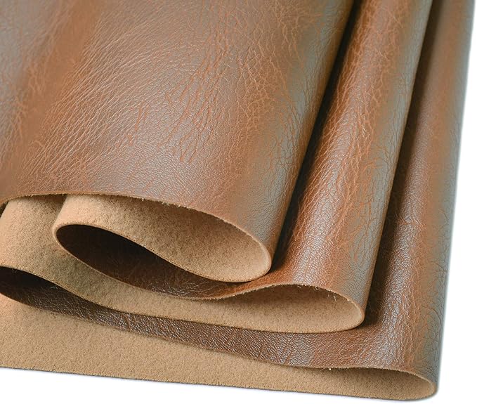 Wento Thick 3 Yard Faux Leather Fabric Soft Skin Grain PU Leather by Wento